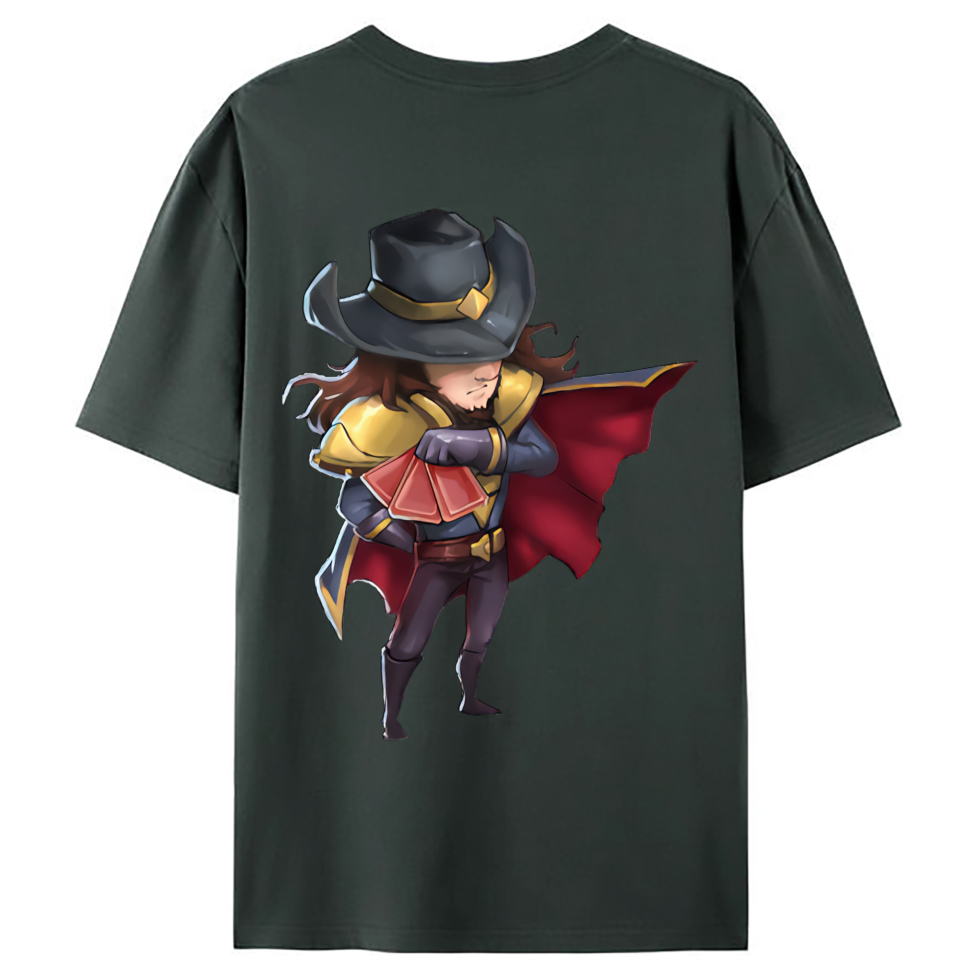 （画像用） リーグ・オブ・レジェンド League of Legends LOL 綿100％ メンズ半袖Tシャツ（バックプリント） 通気性